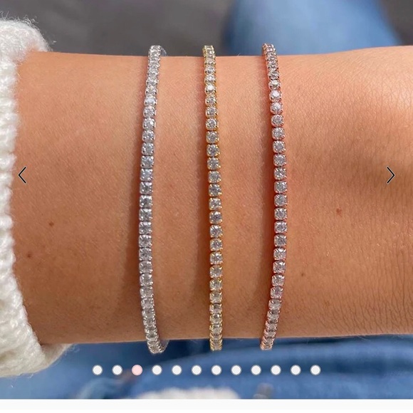 Classic Thin Tennis bracelet by Adina Eden - Picture 5 of 9